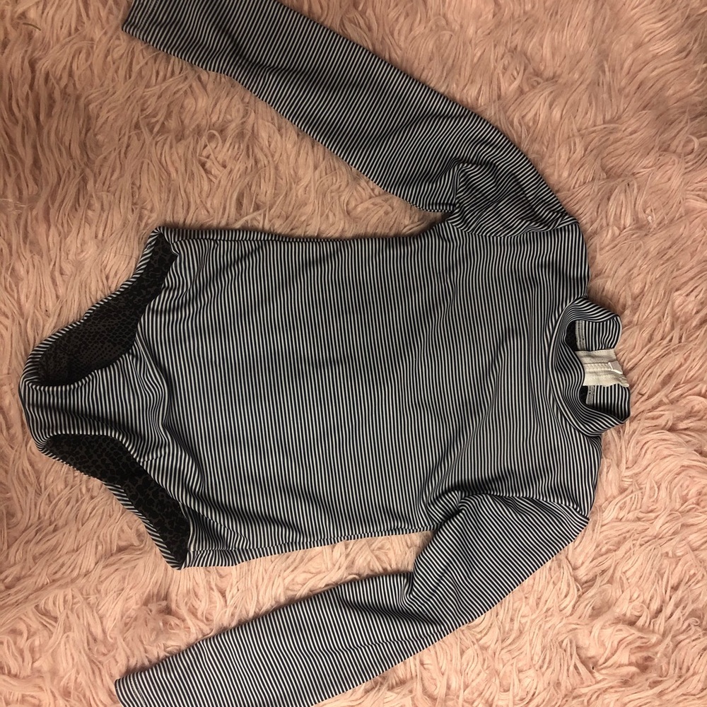 ACACIA girls swimsuit blue/white stripe XL